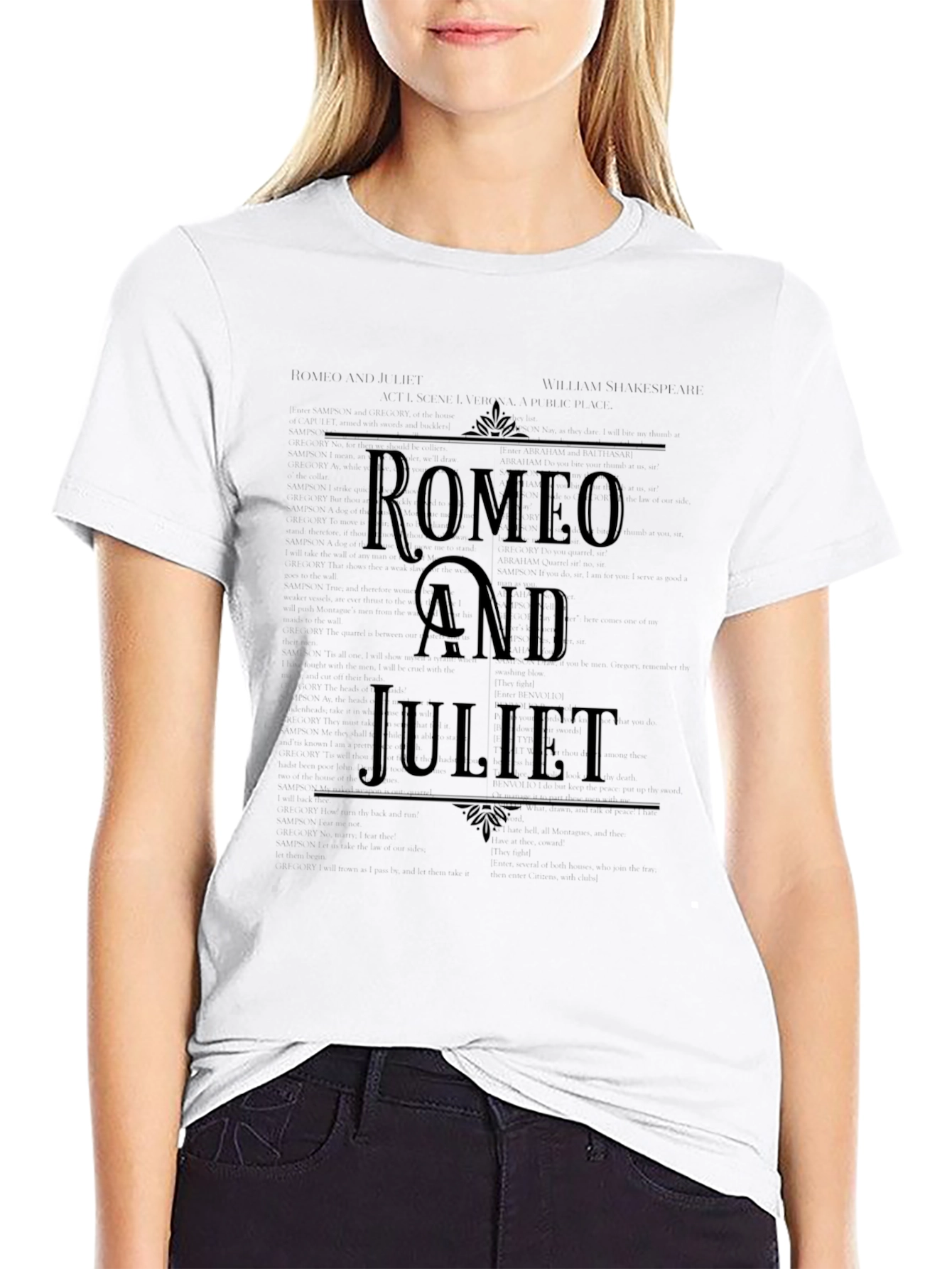 Romeo and Juliet Graphic Tee - Classic Play Design