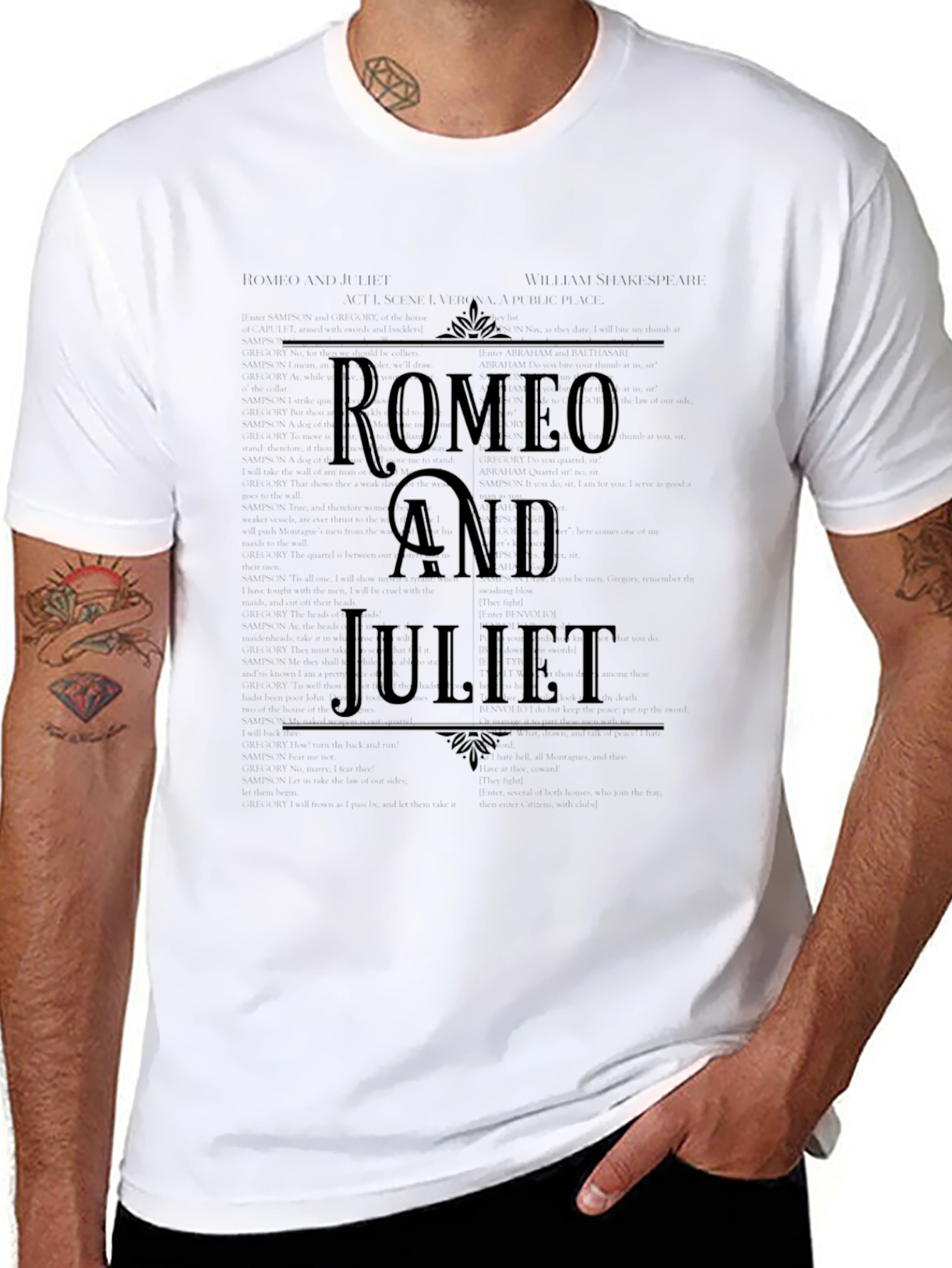 Romeo and Juliet Graphic Tee - Classic Play Design
