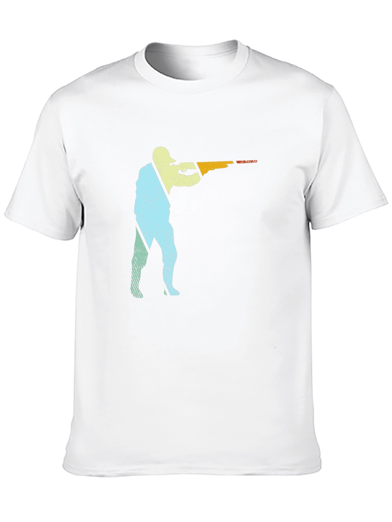 Skeet Shooting Graphic T-Shirt Black Cotton Tee