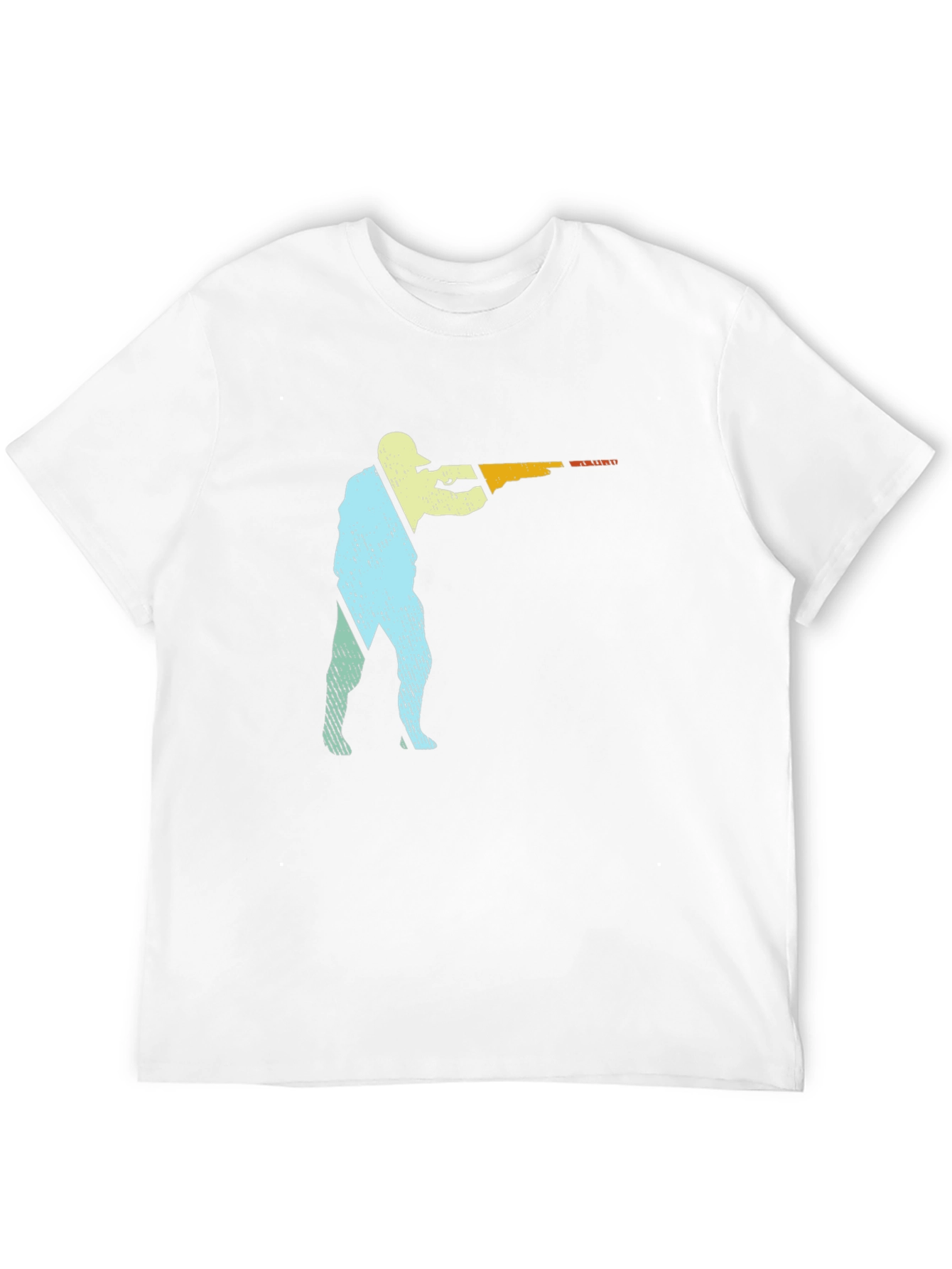 Skeet Shooting Graphic T-Shirt Black Cotton Tee