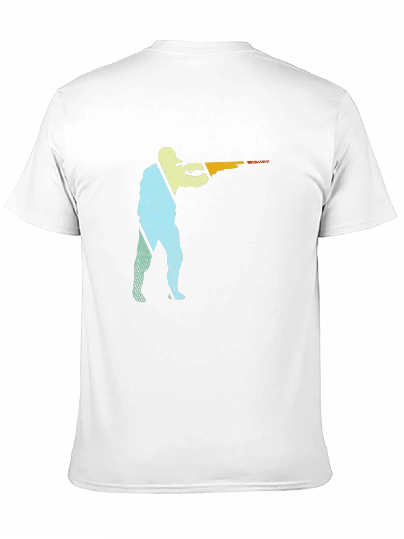 Skeet Shooting Graphic T-Shirt Black Cotton Tee
