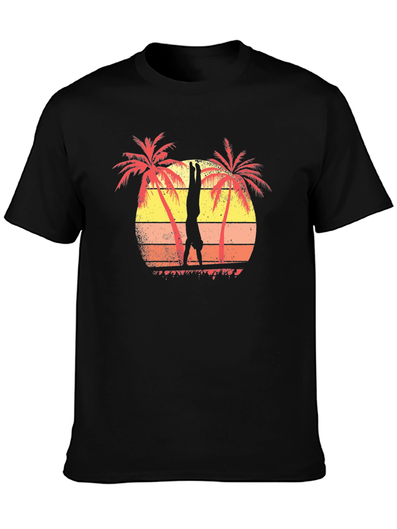 Retro Palm Tree Handstand Graphic Tee
