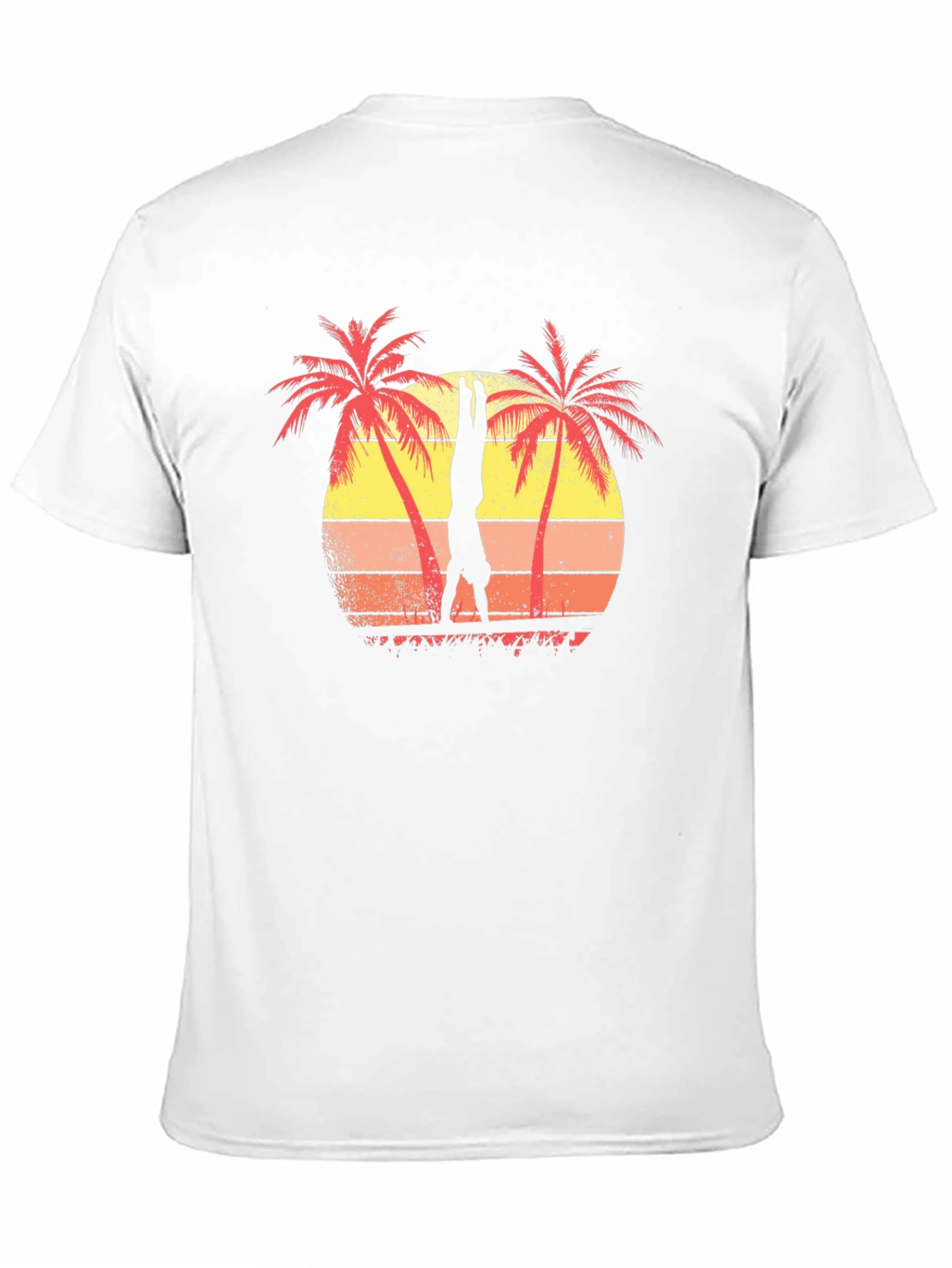 Retro Palm Tree Handstand Graphic Tee