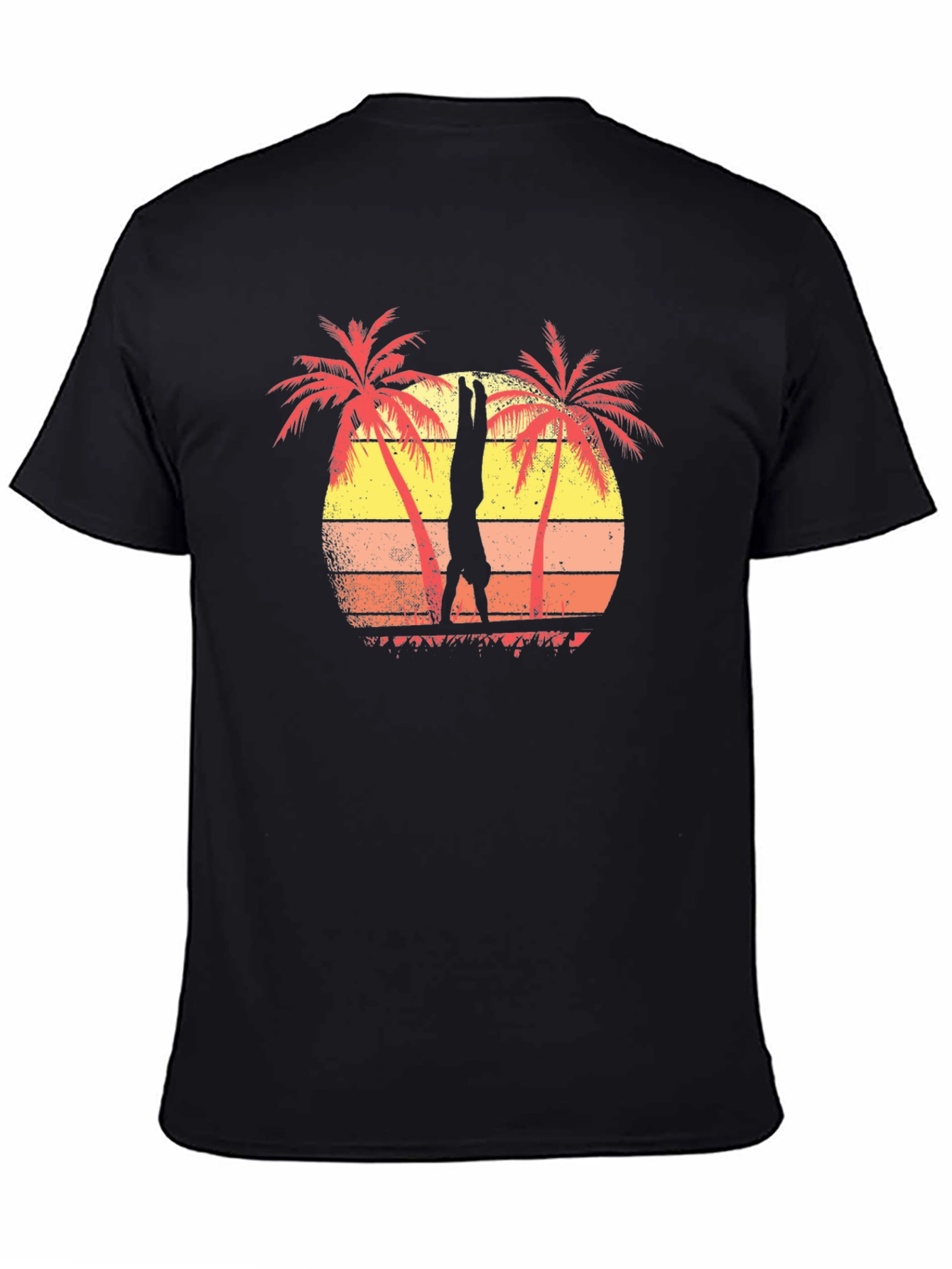 Retro Palm Tree Handstand Graphic Tee