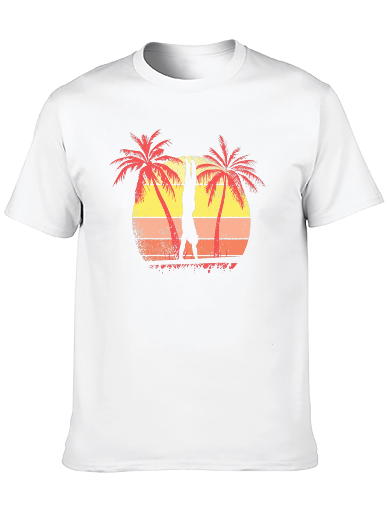 Retro Palm Tree Handstand Graphic Tee