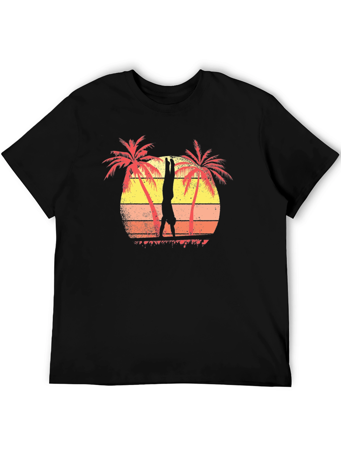 Retro Palm Tree Handstand Graphic Tee