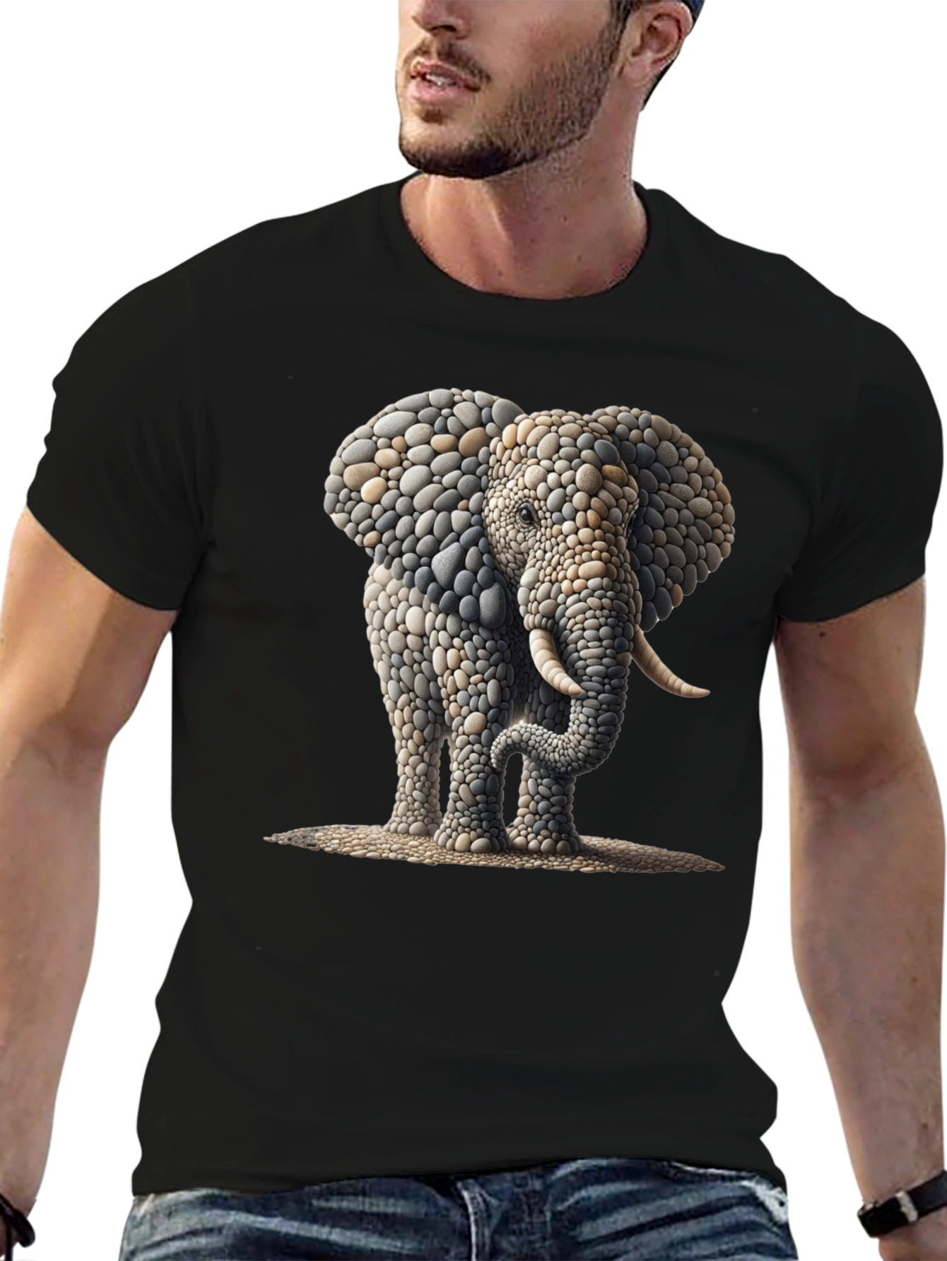 Stone Elephant Graphic Tee - Unique Design