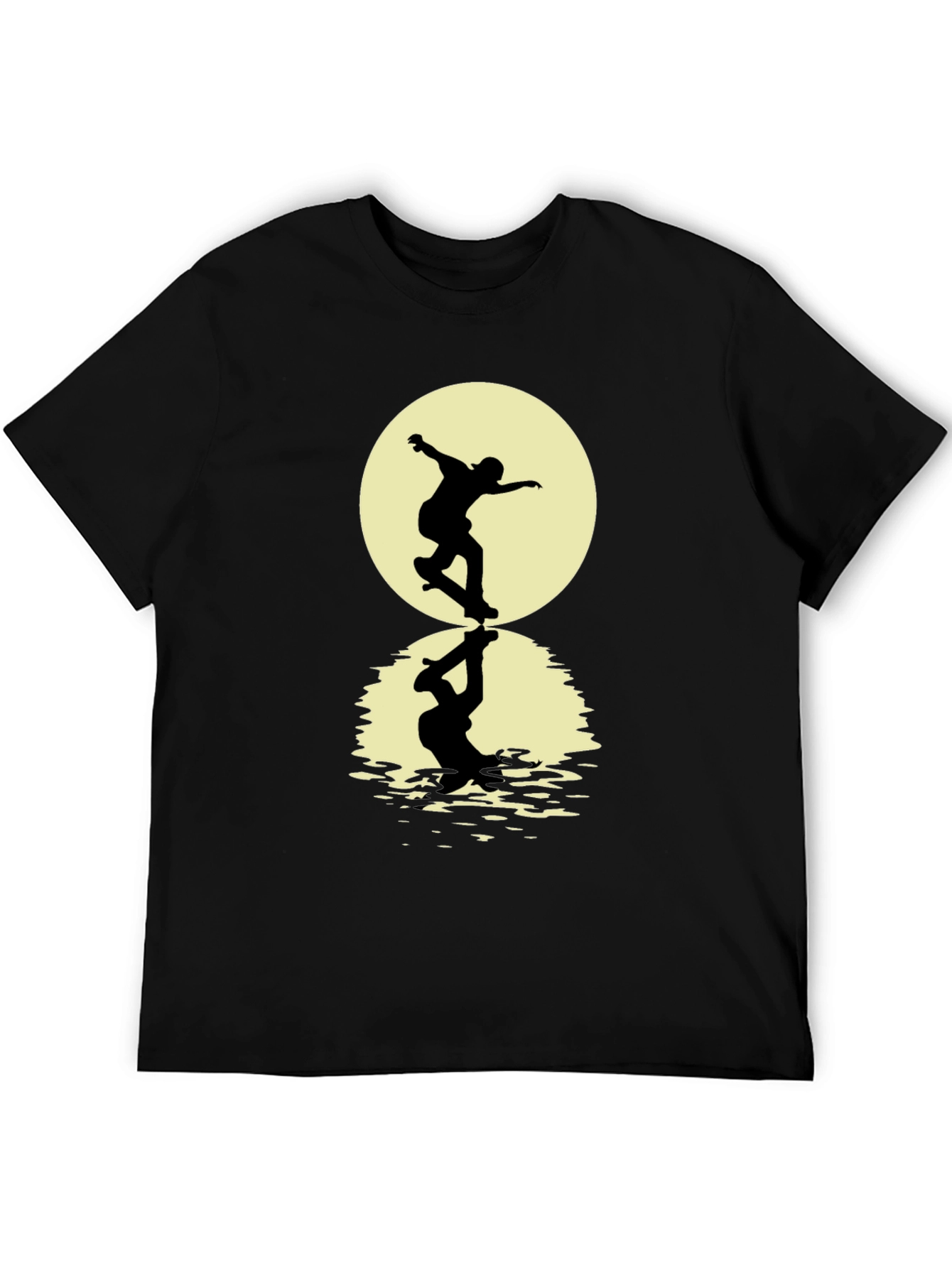 Skateboarding Silhouette T-Shirt - Black Graphic Tee
