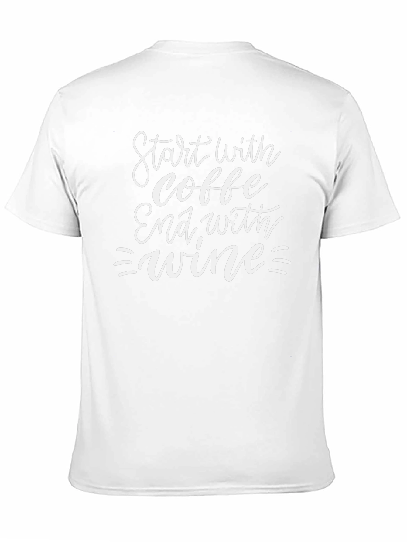 Start with Coffee End with Wine Black Graphic Tee