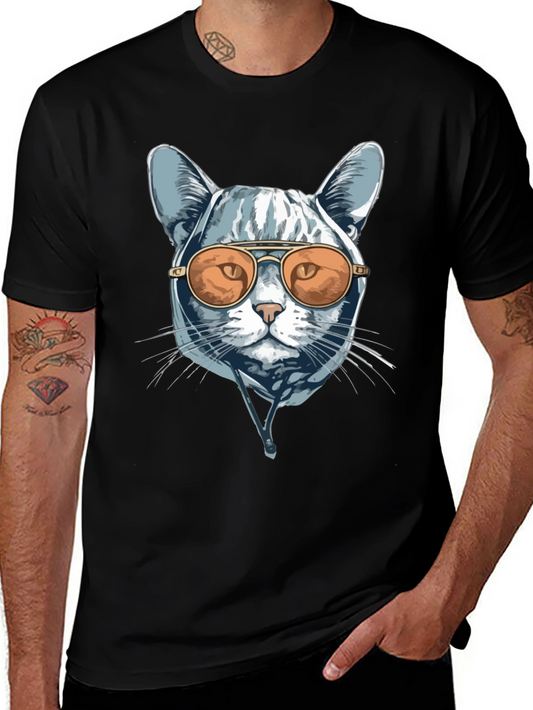 Cool Cat Tee - Aviator Sunglasses Graphic T-Shirt
