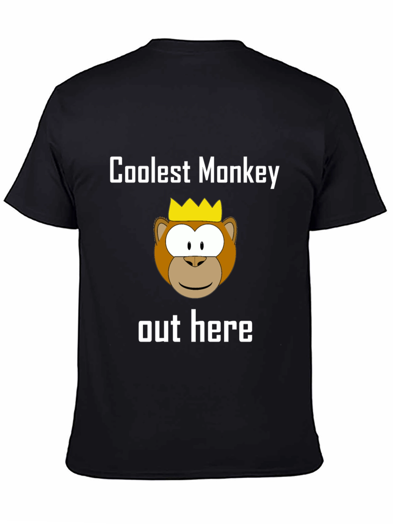 Coolest Monkey Graphic Tee - Black