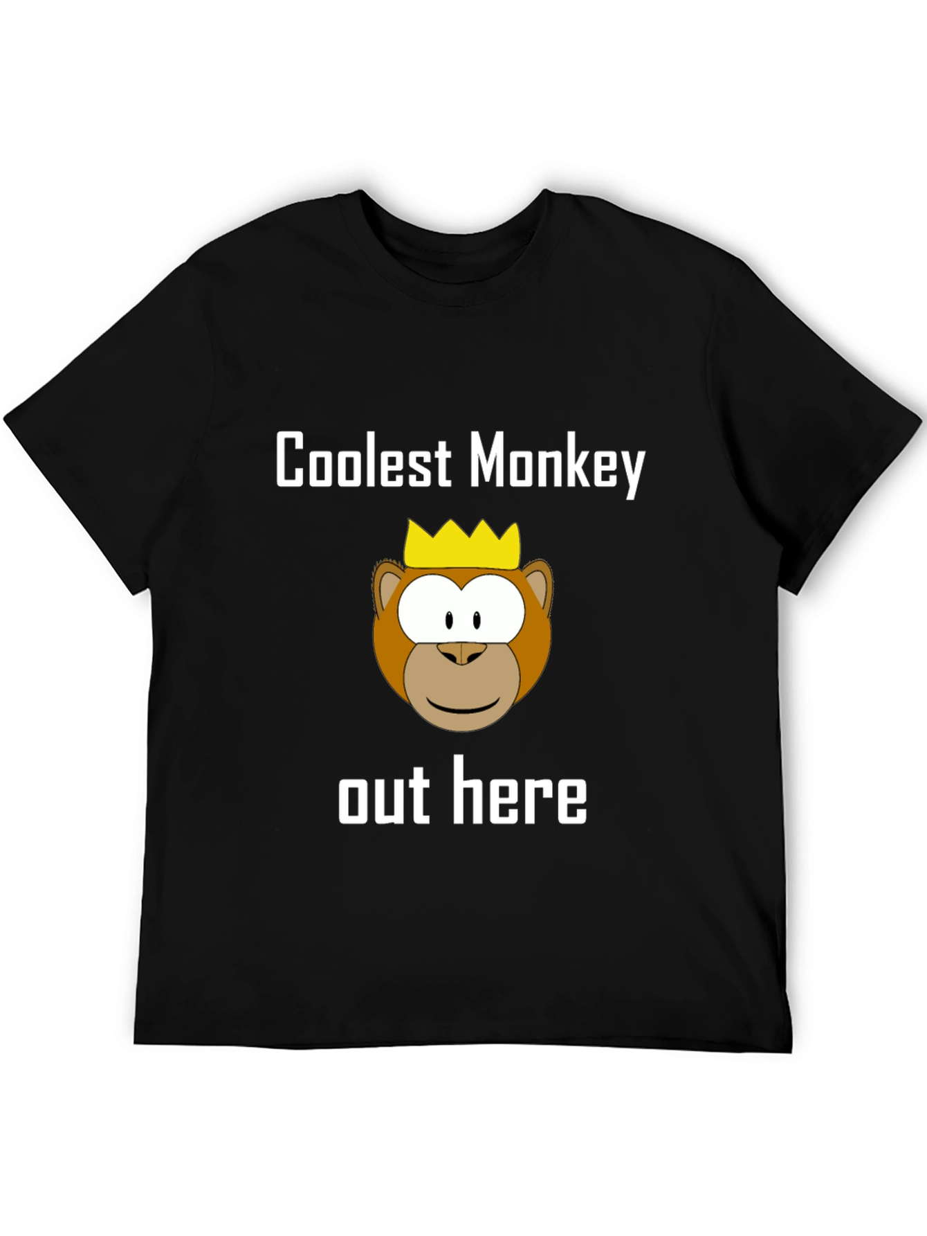 Coolest Monkey Graphic Tee - Black