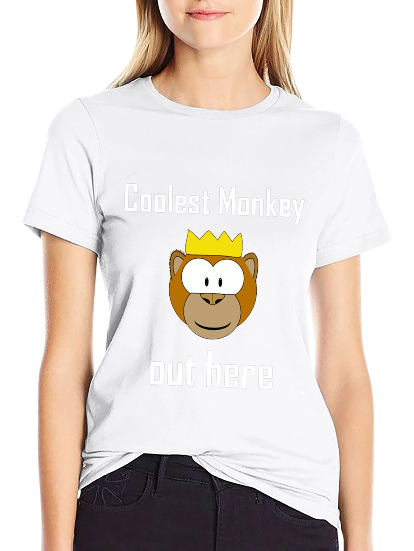 Coolest Monkey Graphic Tee - Black