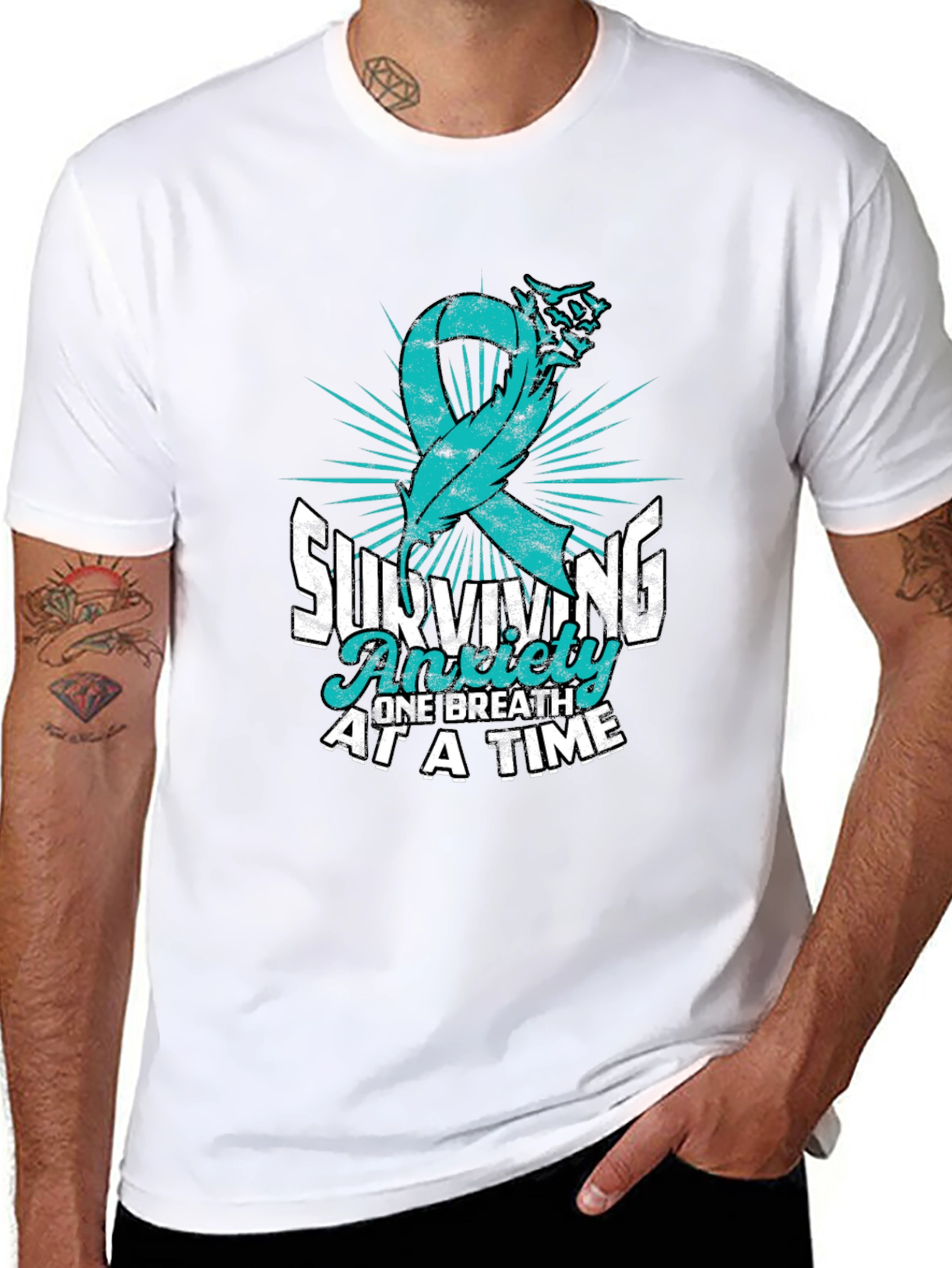 Anxiety Awareness Ribbon T-Shirt