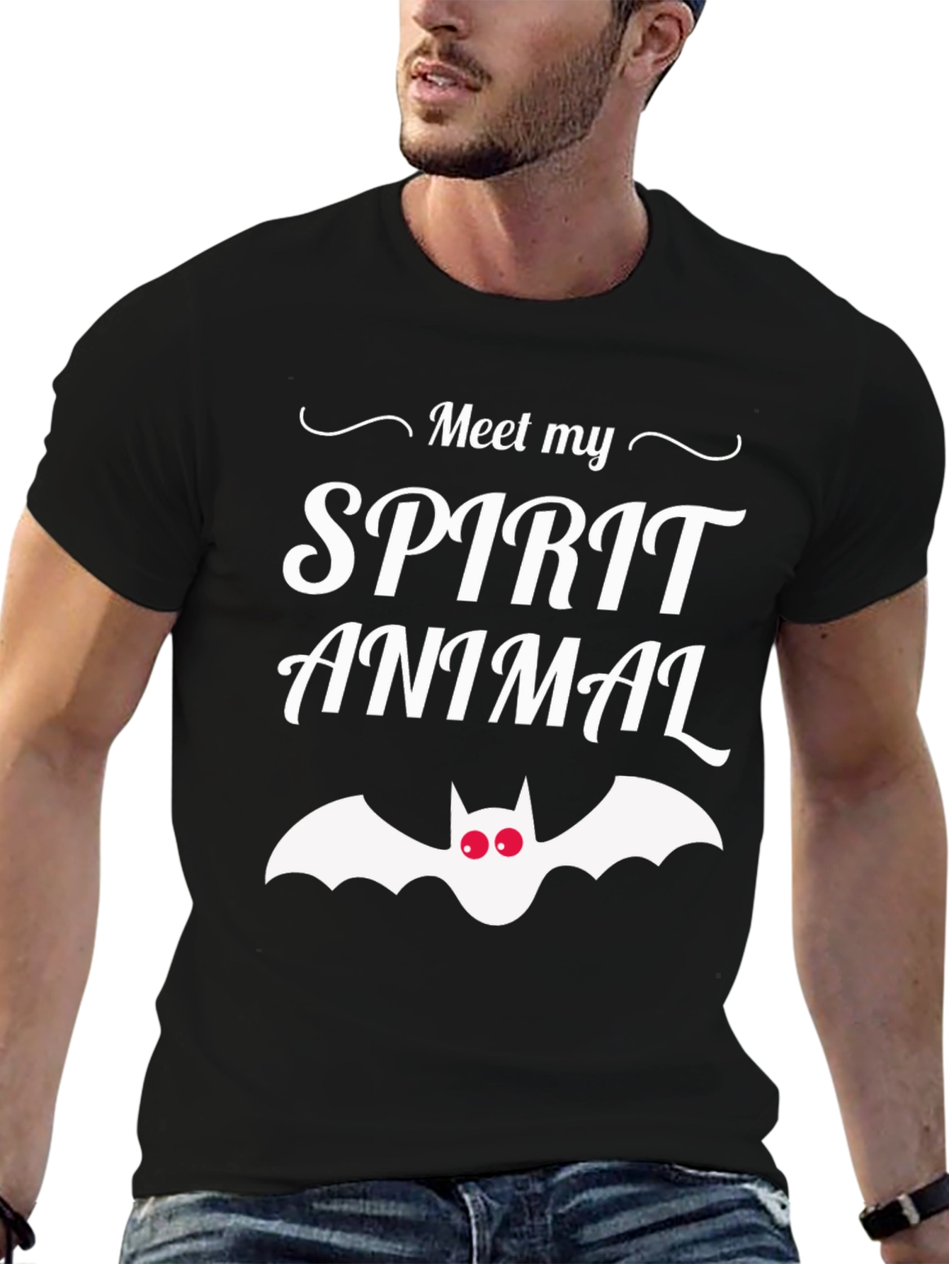 Spirit Animal Bat Graphic Tee - Halloween Shirt