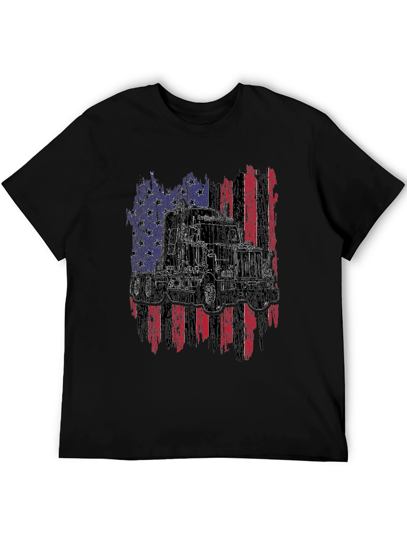 American Trucker Flag Graphic Tee