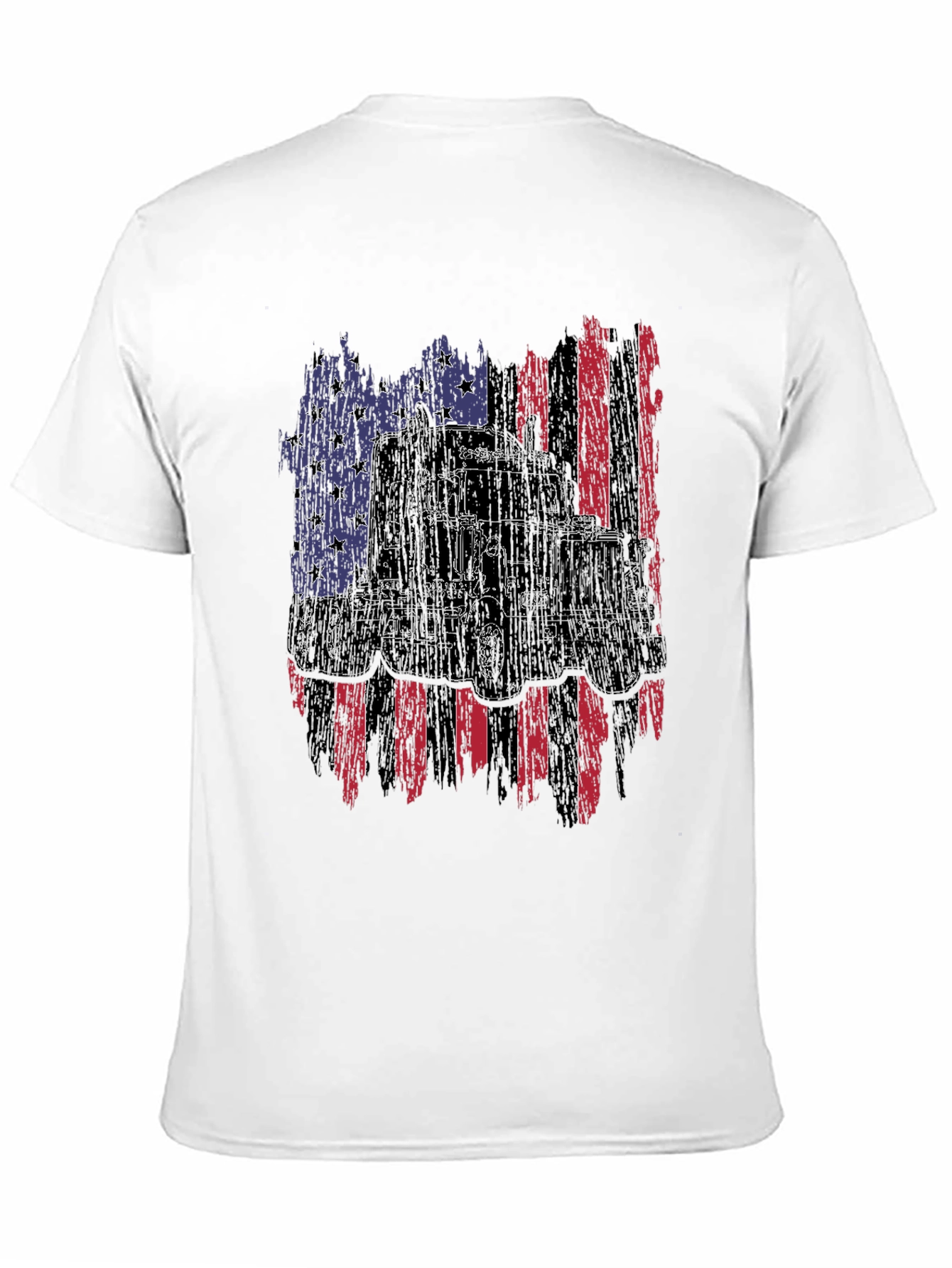 American Trucker Flag Graphic Tee