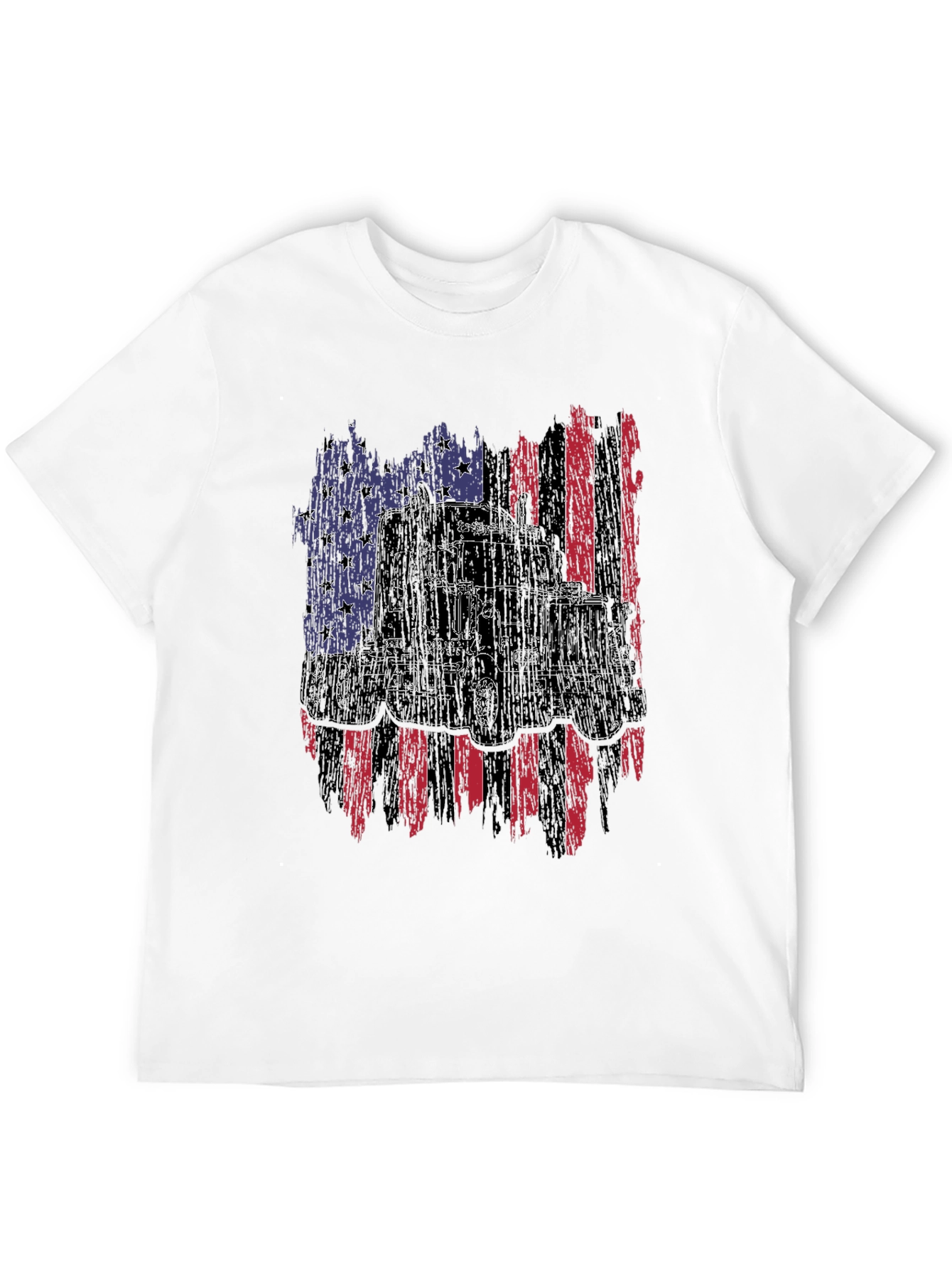 American Trucker Flag Graphic Tee