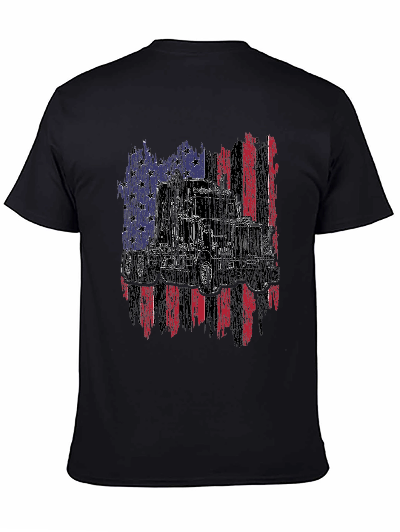American Trucker Flag Graphic Tee