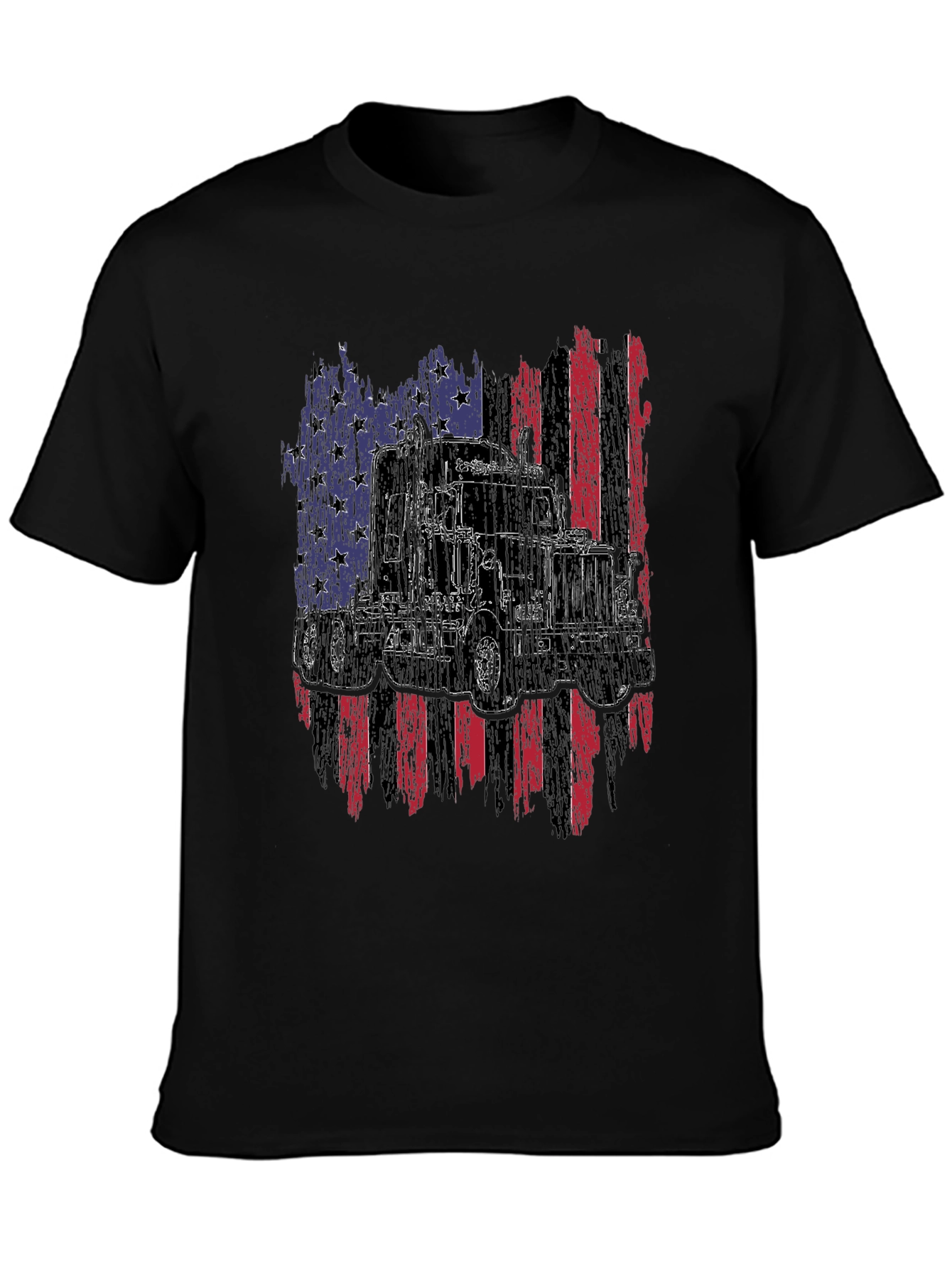 American Trucker Flag Graphic Tee