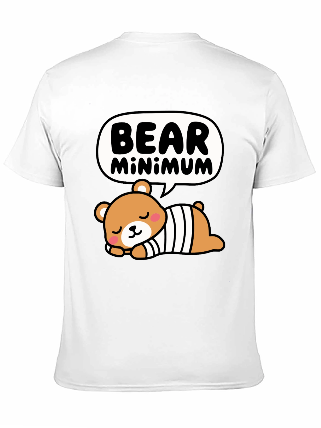 Bear Minimum Graphic T-Shirt - Cute Cartoon Tee