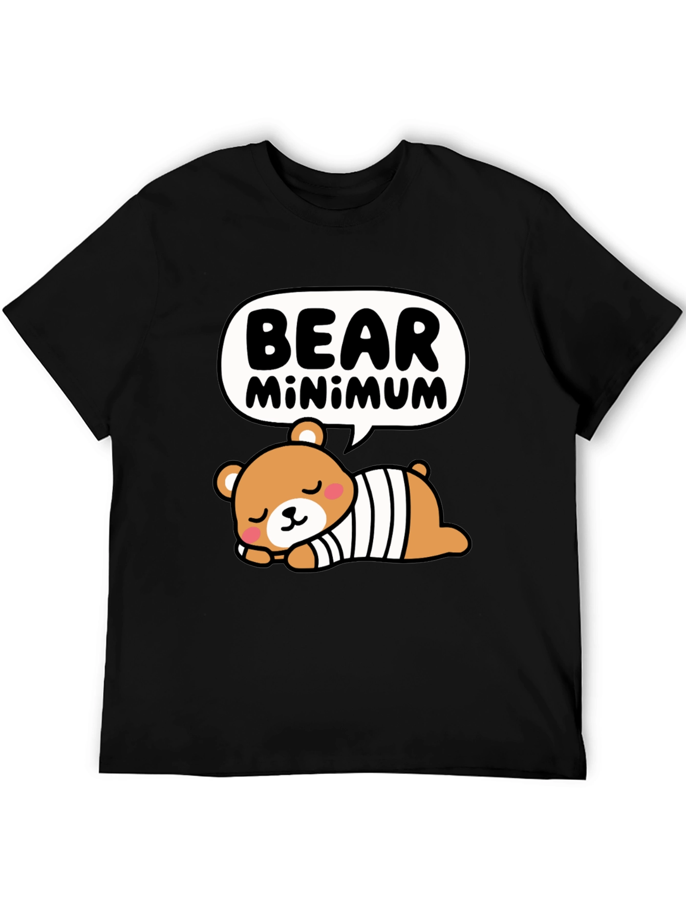 Bear Minimum Graphic T-Shirt - Cute Cartoon Tee