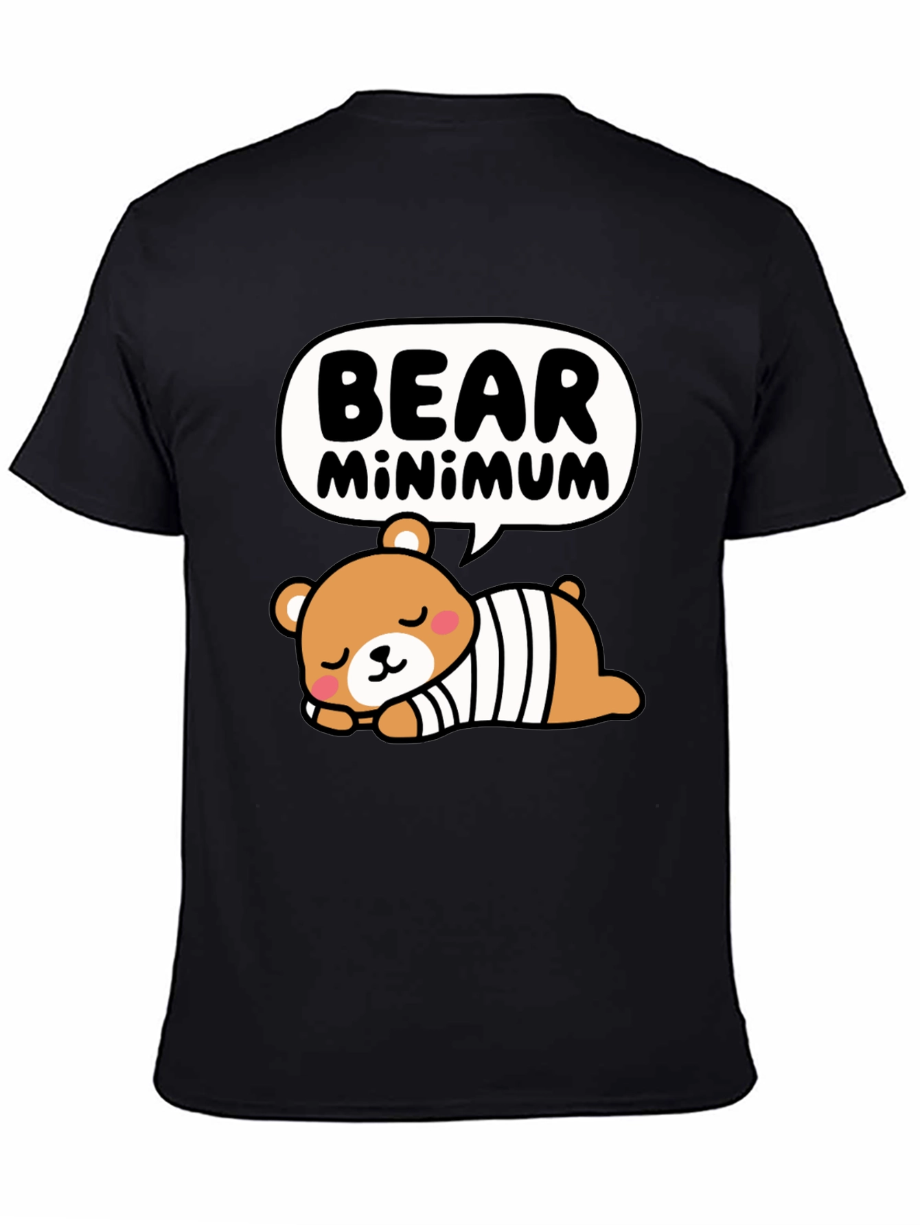 Bear Minimum Graphic T-Shirt - Cute Cartoon Tee