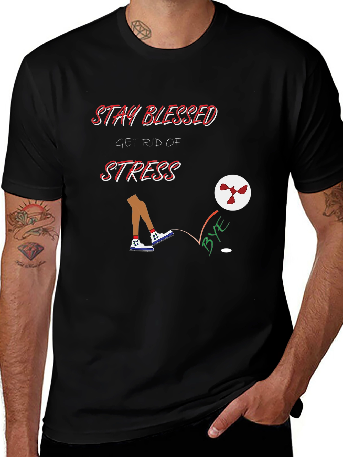 Stay Blessed Graphic Tee - Kick Stress Away