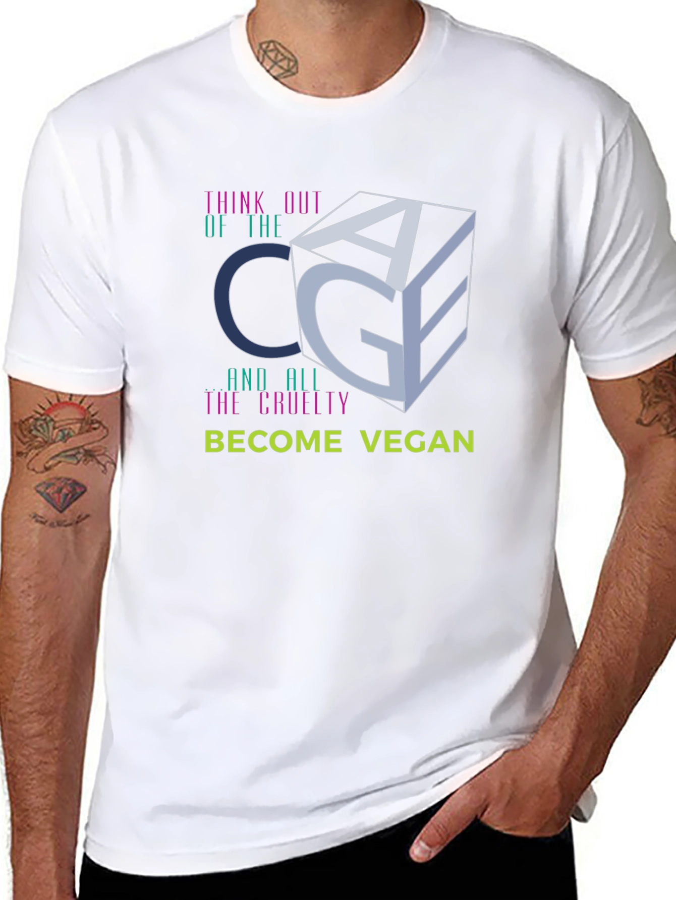 Think Out Of The Cage Vegan T-Shirt