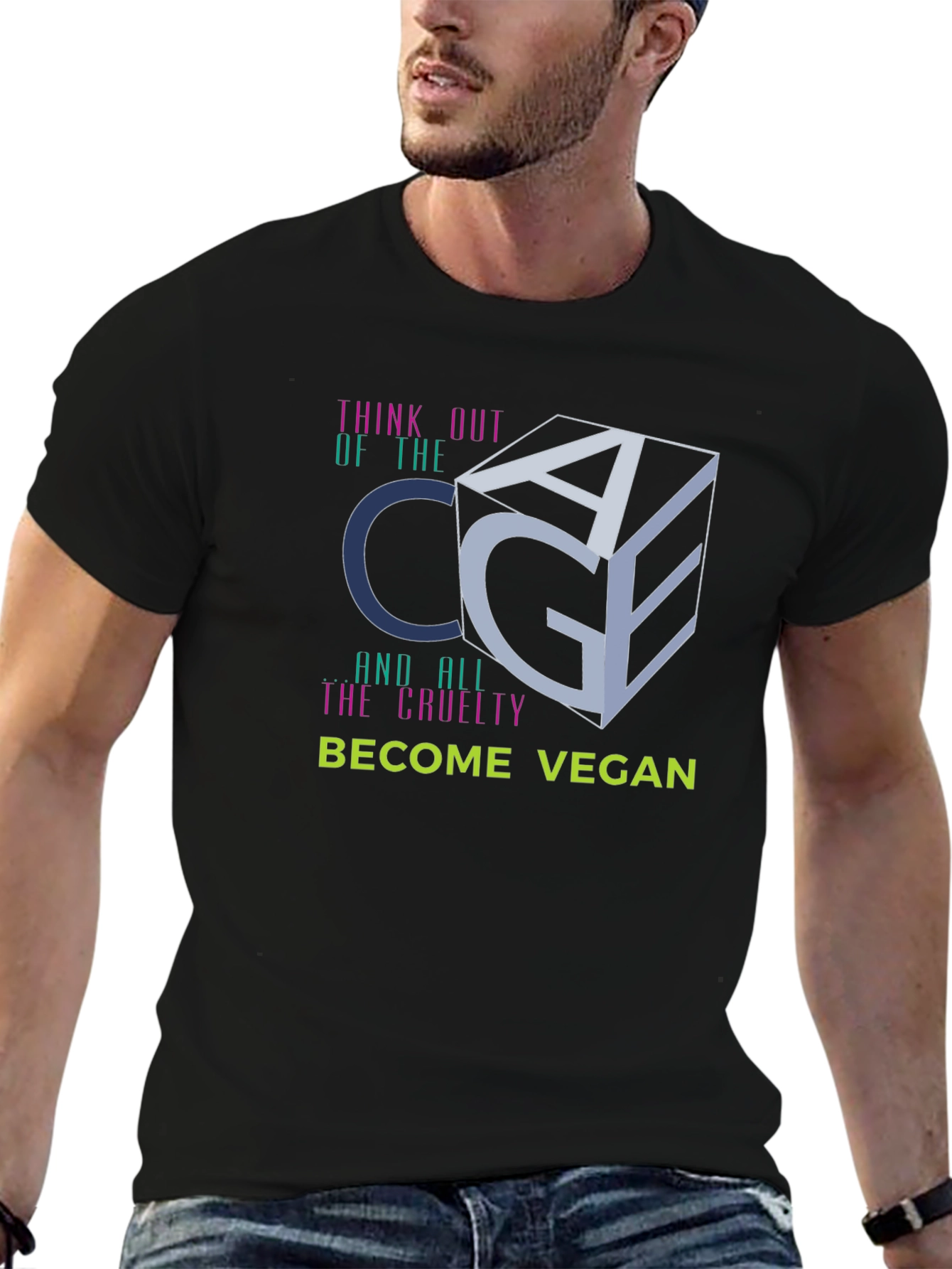 Think Out Of The Cage Vegan T-Shirt