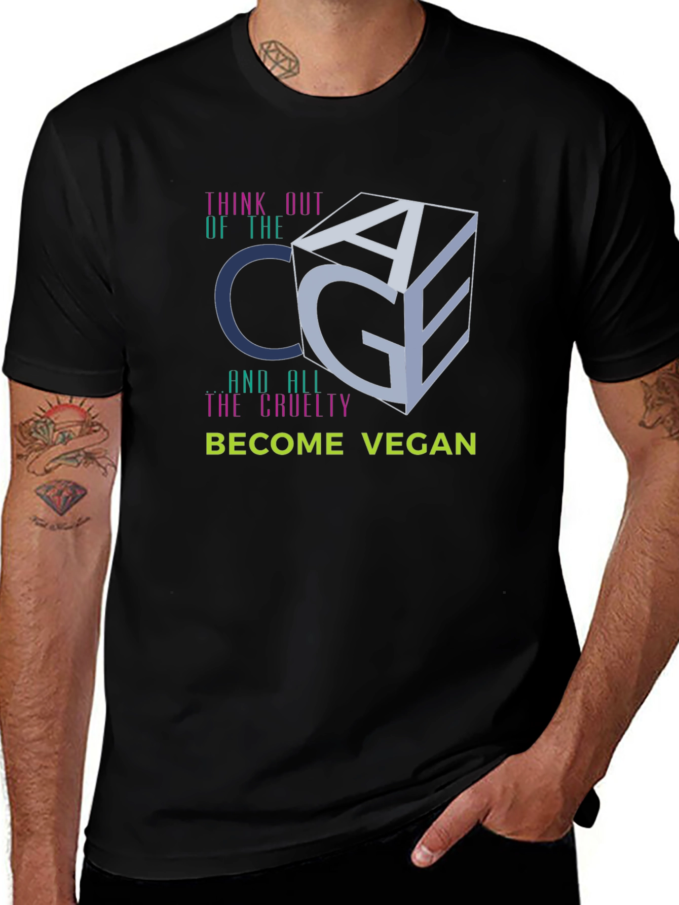 Think Out Of The Cage Vegan T-Shirt