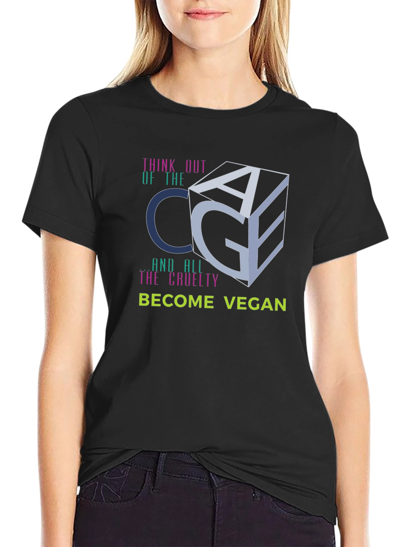 Think Out Of The Cage Vegan T-Shirt