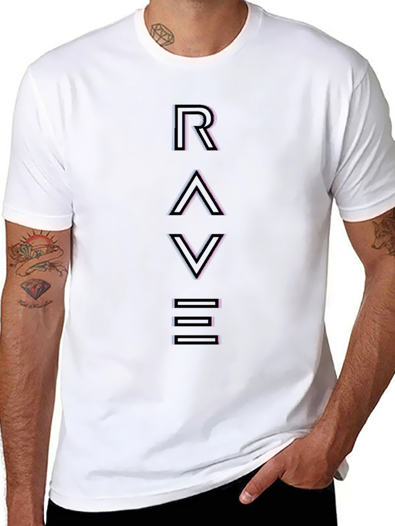 Rave Graphic T-Shirt - Black Cotton Tee