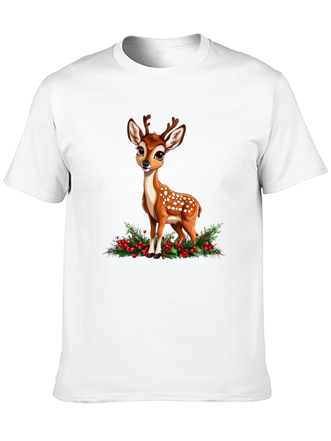 Cute Fawn Graphic Tee - Holiday Season Ready