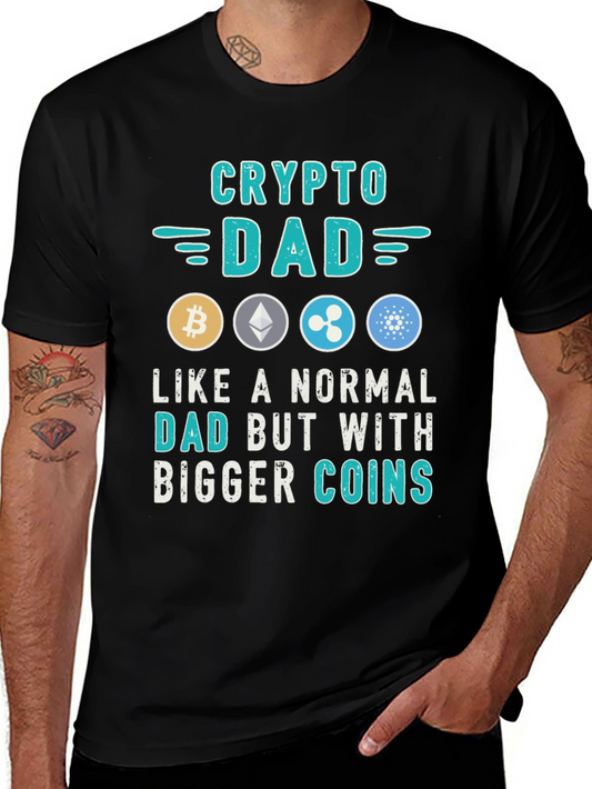 Crypto Dad T-Shirt: Bitcoin Ethereum & More!