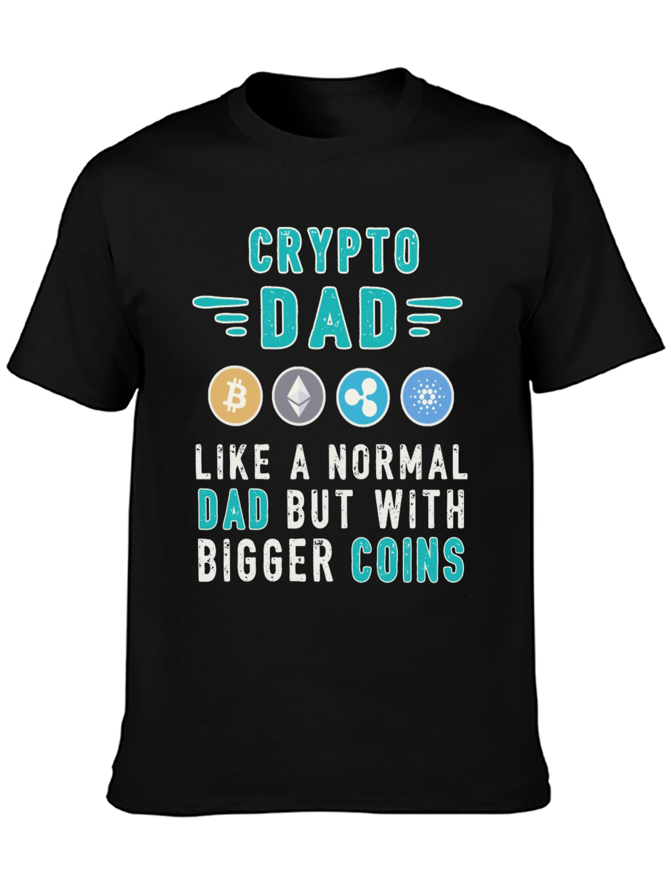 Crypto Dad T-Shirt: Bitcoin Ethereum & More!