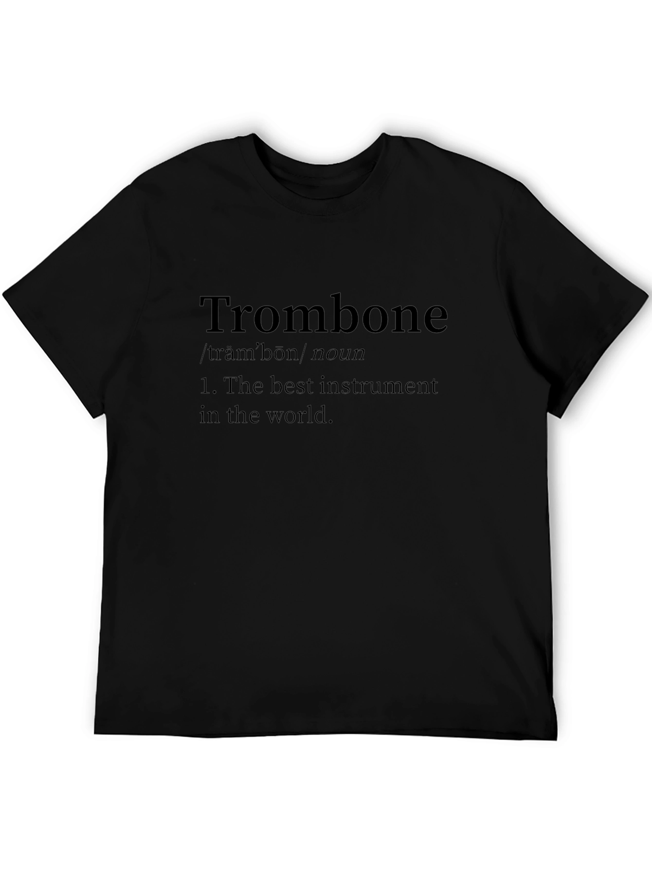 Trombone Definition Black T-Shirt - Musician Gift