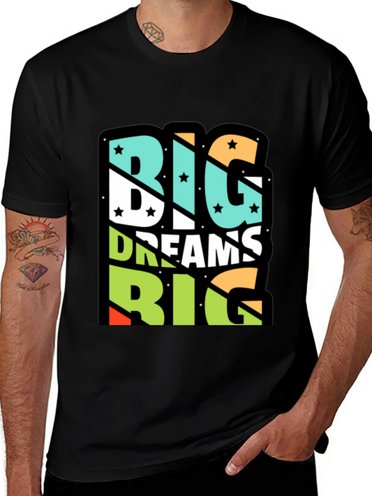 Big Dreams Graphic Tee - Unisex Black Cotton T-Shirt