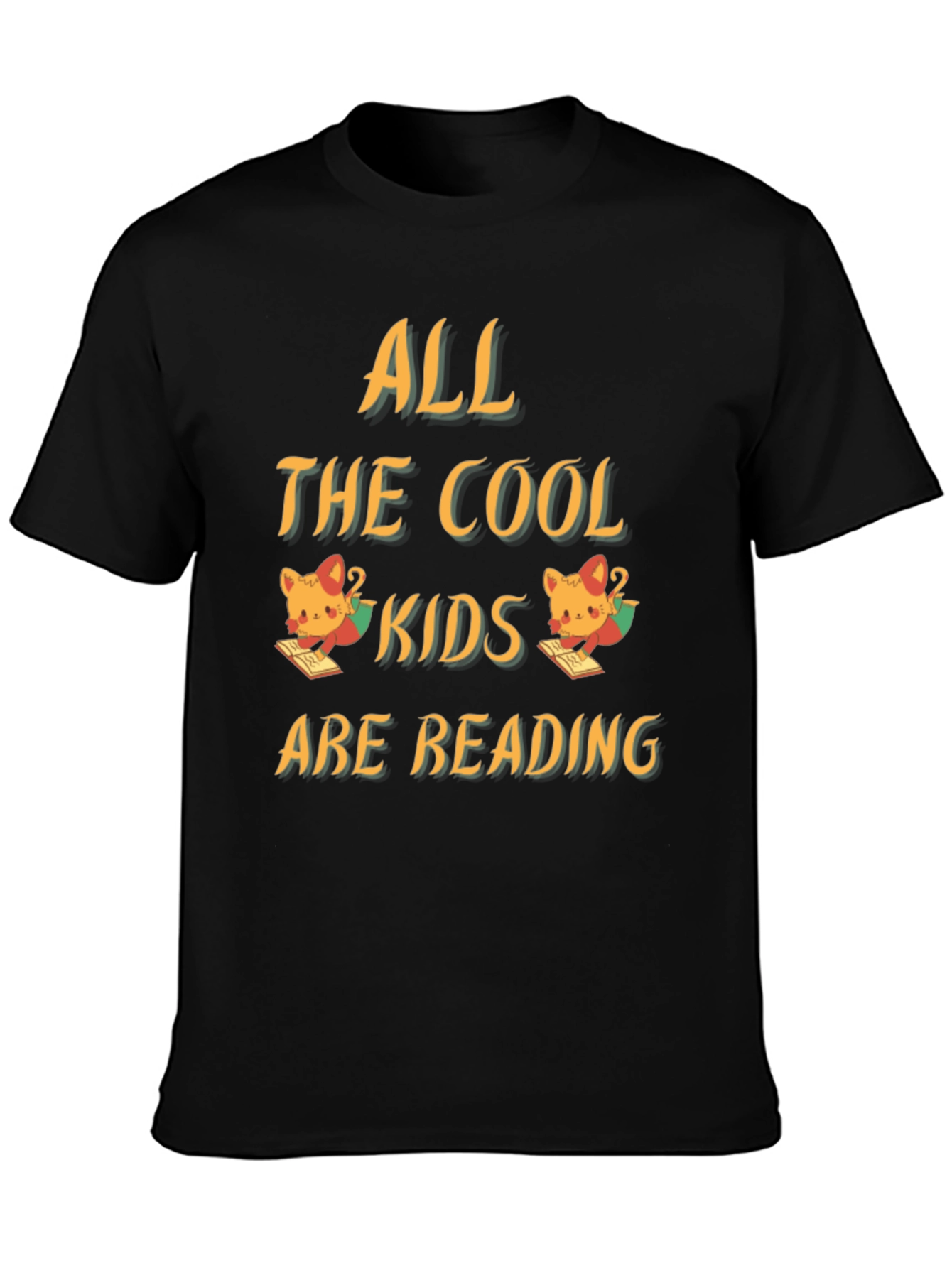Cool Kids Reading Black T-Shirt