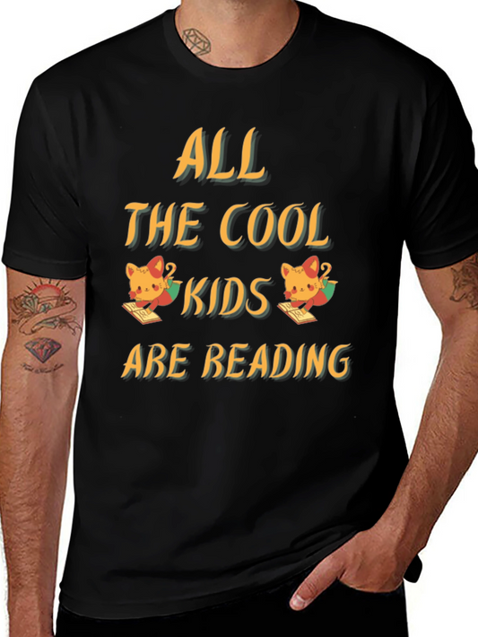 Cool Kids Reading Black T-Shirt