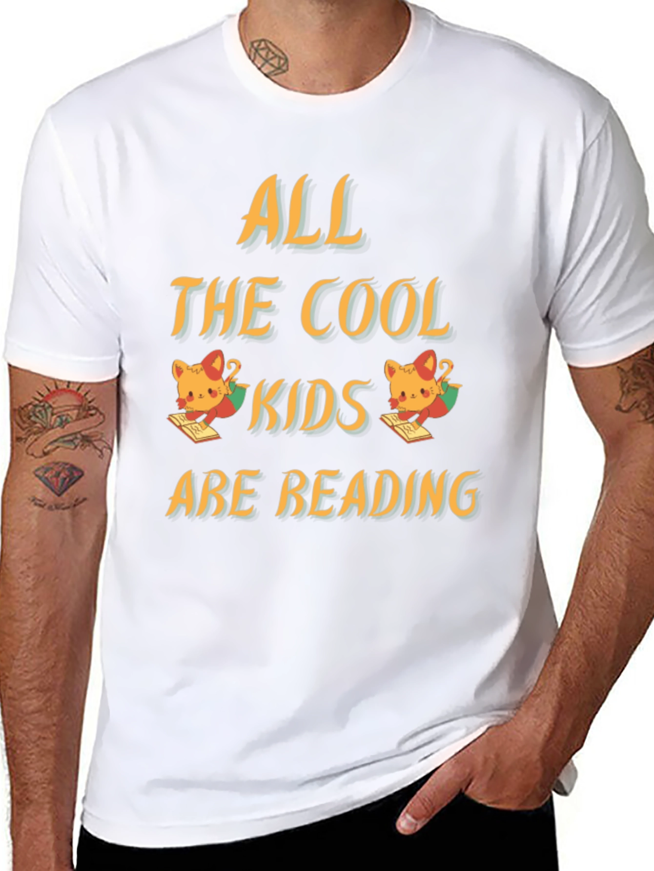 Cool Kids Reading Black T-Shirt