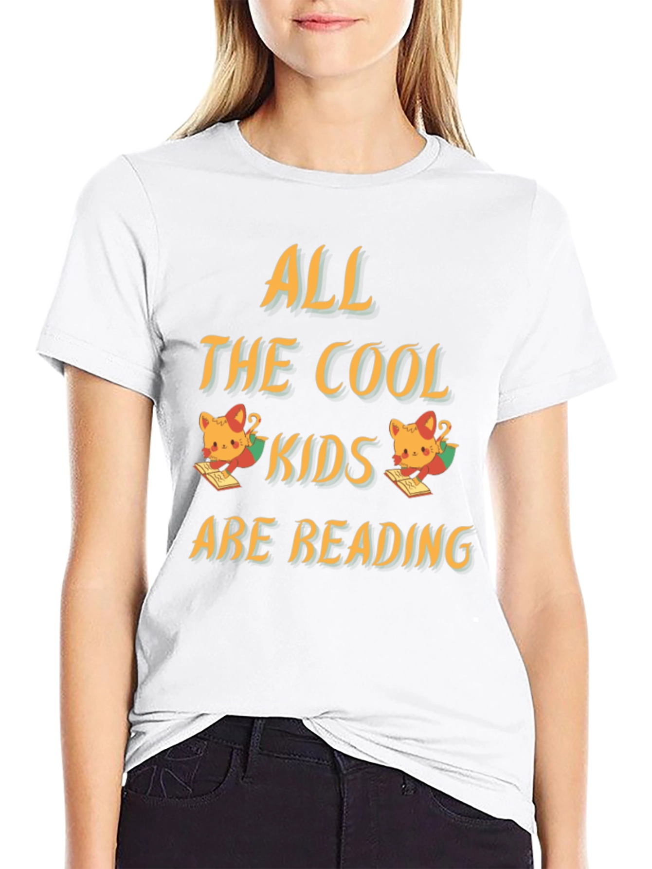 Cool Kids Reading Black T-Shirt
