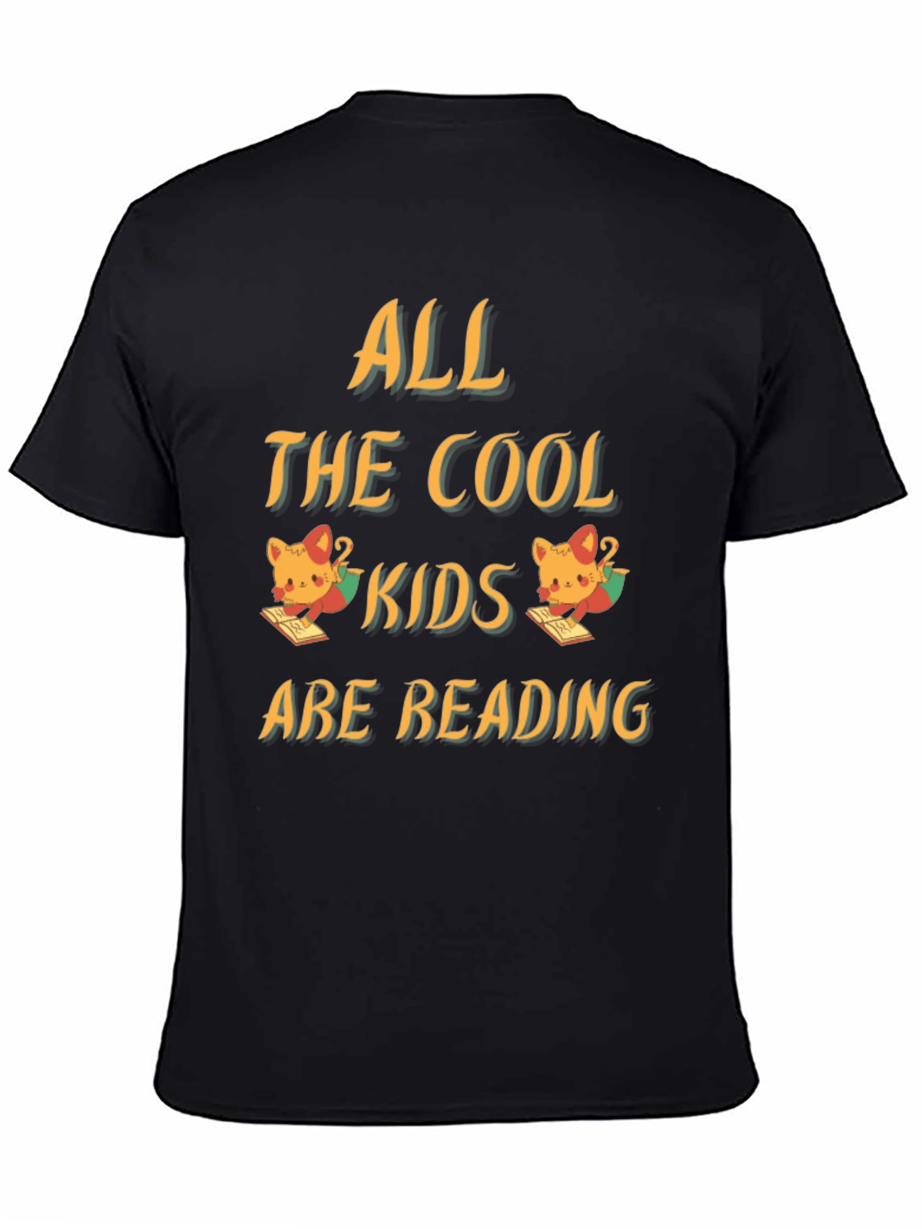 Cool Kids Reading Black T-Shirt