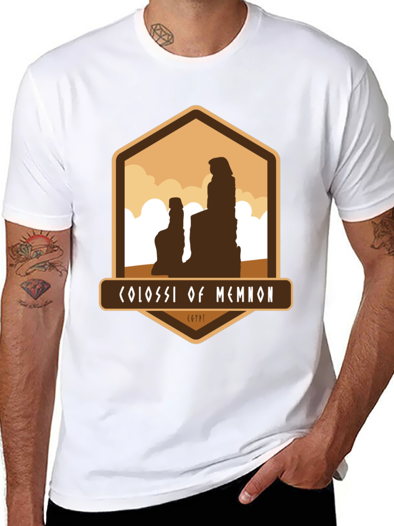 Colossi of Memnon Egypt Graphic T-Shirt