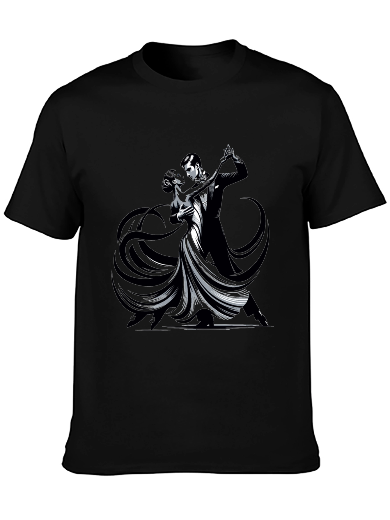 Tango Dance Graphic Tee - Sleek Black Shirt