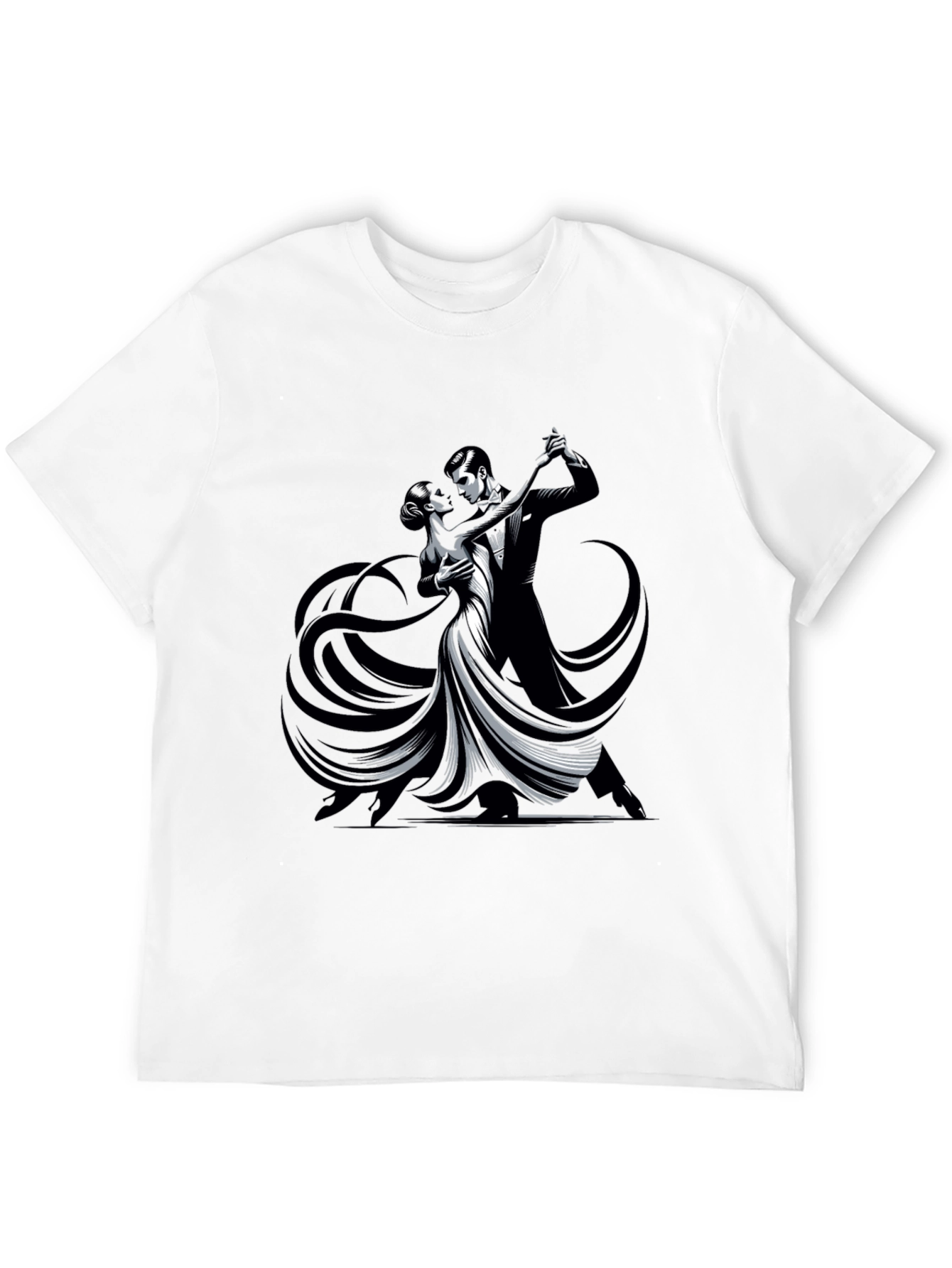 Tango Dance Graphic Tee - Sleek Black Shirt