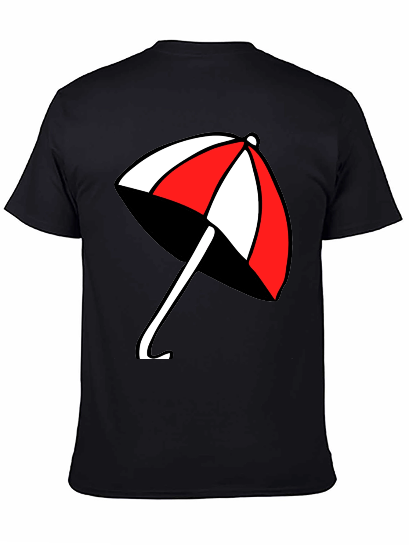 Umbrella Graphic T-Shirt - Casual Black Tee