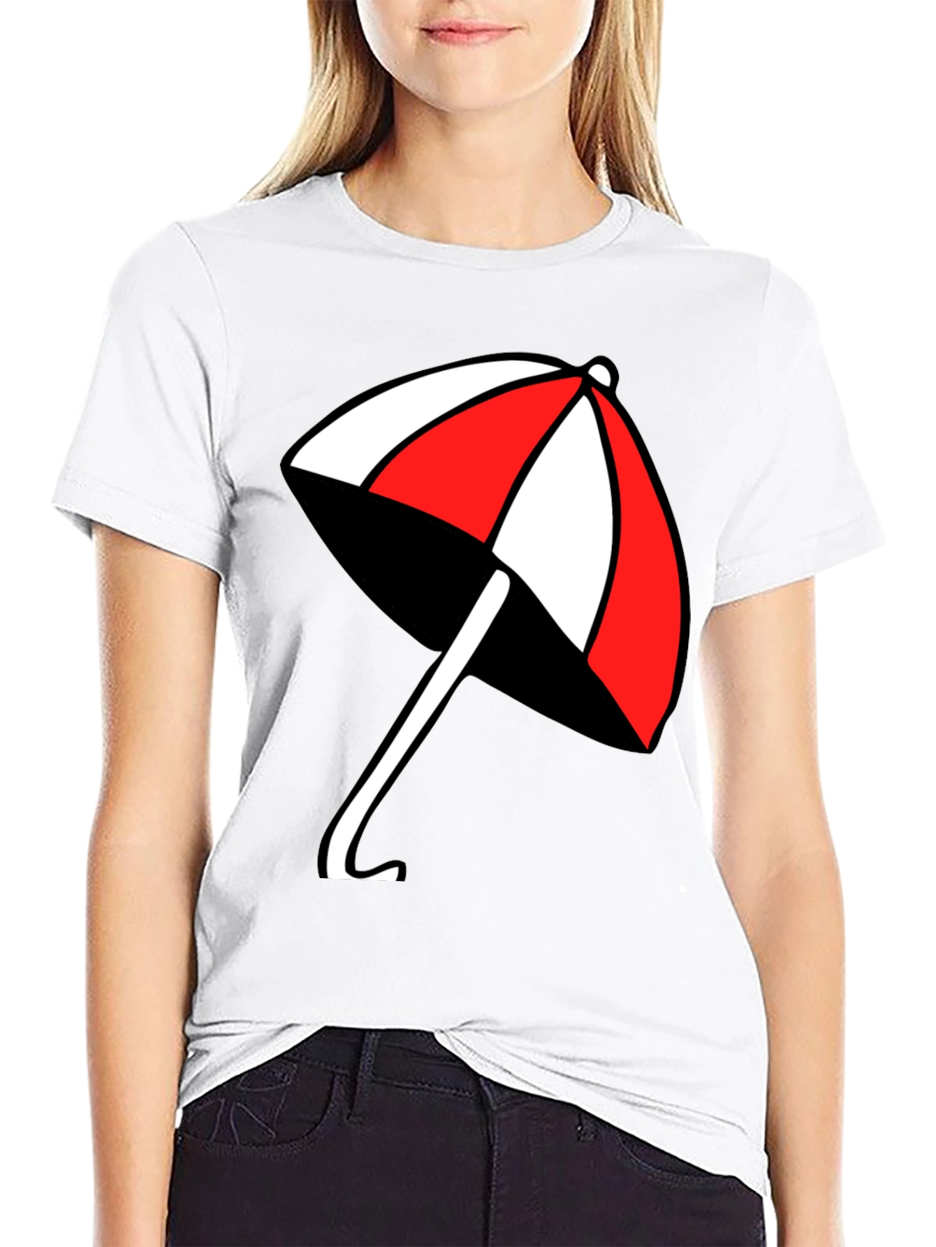 Umbrella Graphic T-Shirt - Casual Black Tee