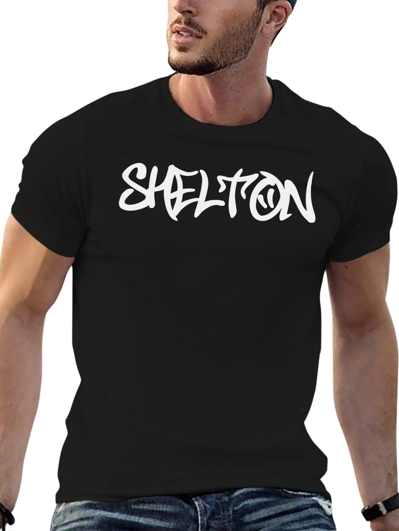 Shelton Graphic Tee - Black Casual T-Shirt