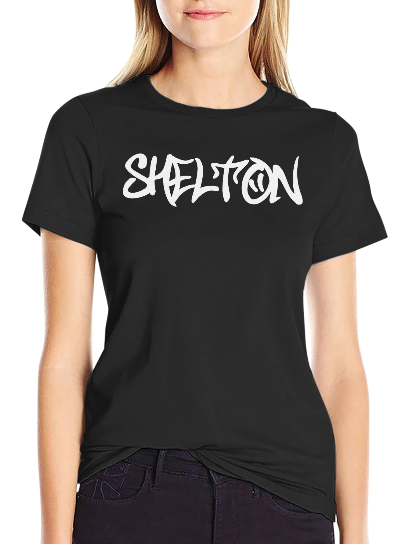 Shelton Graphic Tee - Black Casual T-Shirt